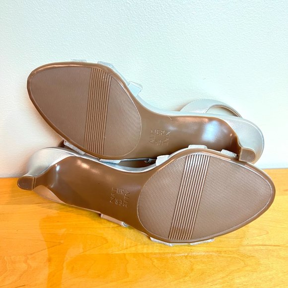 Naturalizer Women Taimi Silver Strappy Dress Sandals Heels Shoes 8.5 NEW‎ - Picture 9 of 13